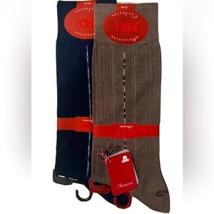 Pro Men’s 2-Pair Premium High Quality Cotton ￼Classic Dress Socks Size 42-44